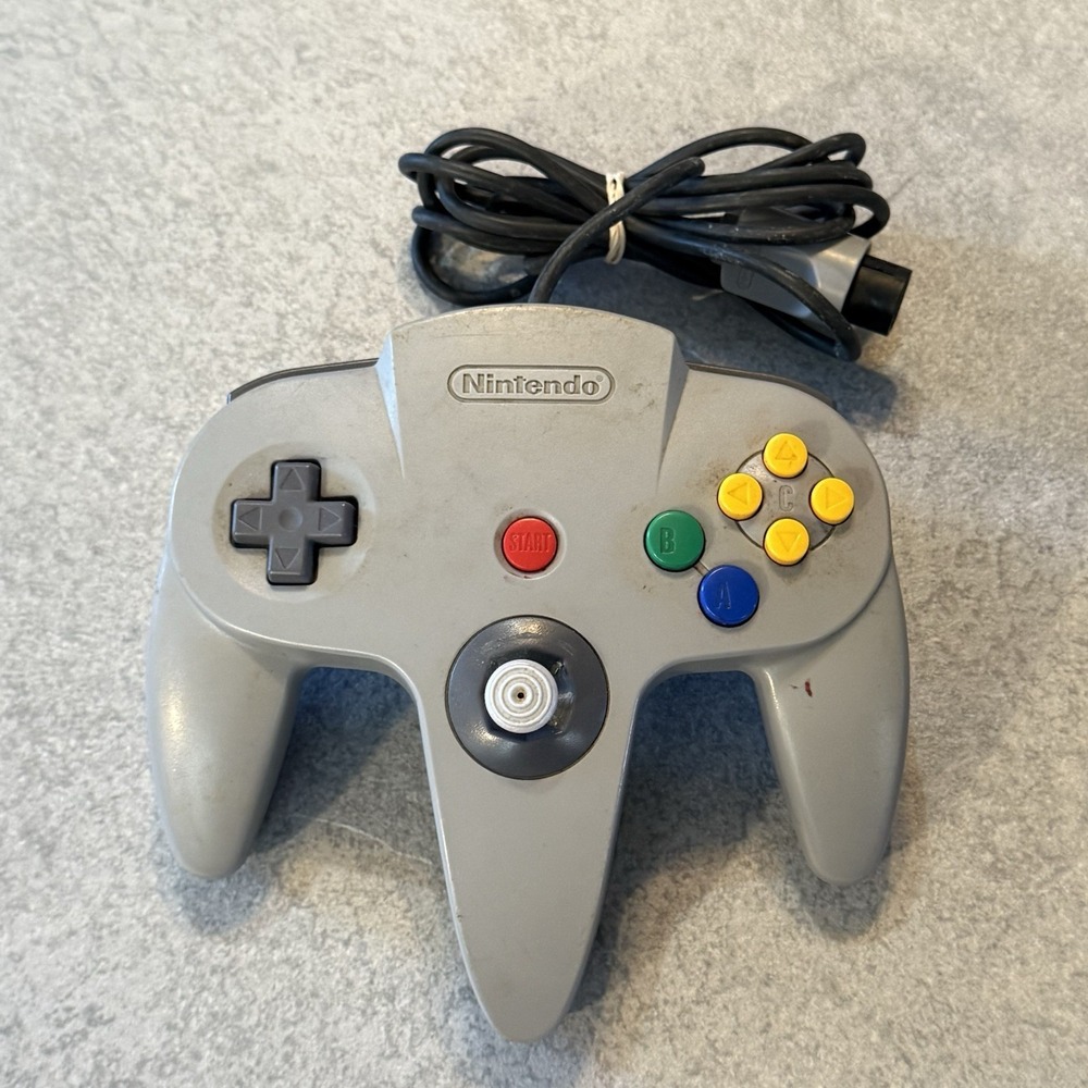 Genuine Nintendo 64 N64 OEM NUS-005 Controller Gray See Pics/ Read Untested